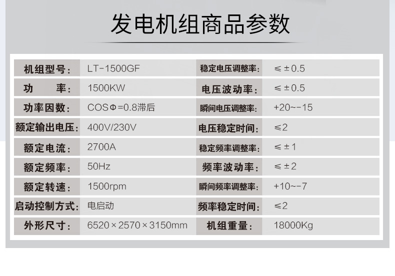 1500kw柴油发电机组